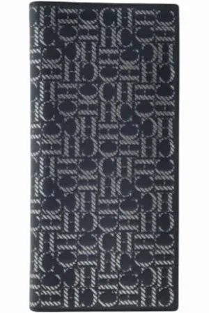 Carolina Herrera Akcesoria, Mężczyzna, Czarny, ONE SIZE, Skóra, Personalizowany czarny skórzany portfel