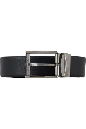 Emporio Armani Akcesoria, Mężczyzna, Czarny, ONE SIZE, Skóra, Dwustronny skórzany pasek