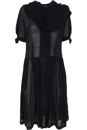 Comme des Garçons Sukienki, Kobieta, Czarny, S, Bawełna, Granatowa sukienka damska