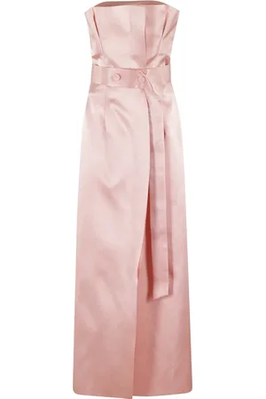 Serafini Sukienki, Kobieta, Różowy, S, Różowa Sukienka Duchesse Bustier