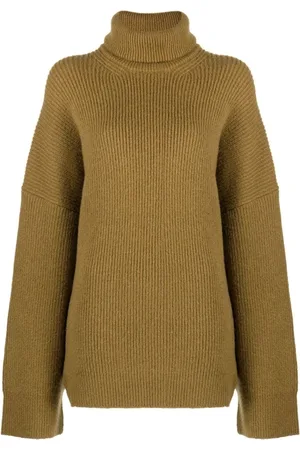 The Attico Swetry, Kobieta, Zielony, XS, Wełna, Zielony Sweter z Wełny Grace w Stylu Casual