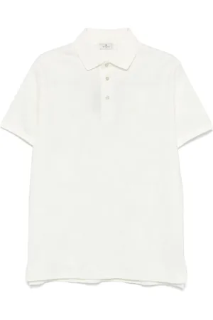 Etro Koszulki, Mężczyzna, Biały, 3XL, Bawełna, Polo z Paisley
