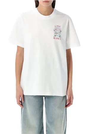 Casablanca Koszulki, Kobieta, Biały, M, Bawełna, Le Passage T-Shirt