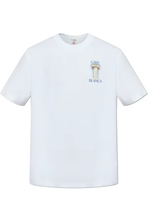 Casablanca Koszulki, Mężczyzna, Biały, M, Bawełna, La Colomne T-Shirt