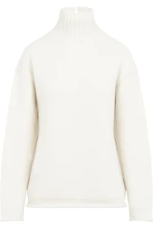 Bottega Veneta Swetry, Kobieta, Biały, S, Kaszmir, Biały sweter z kaszmiru