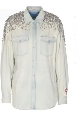 Golden Goose Bluzki, Kobieta, Niebieski, S, Denim, Denimowa Koszula