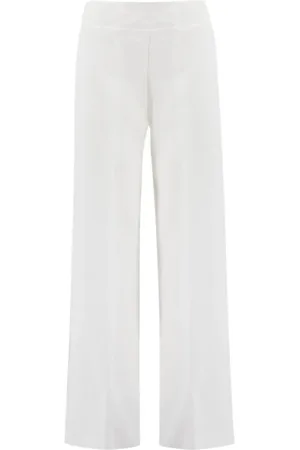 ERMANNO SCERVINO Spodnie, Kobieta, Biały, L, Bawełna, Damskie spodnie Snow /off