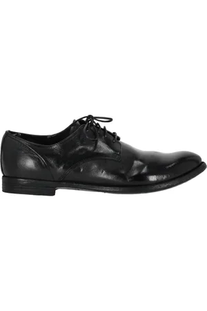 Officine creative Buty, Mężczyzna, Czarny, 41 1/2 EU, Czarne płaskie buty Derby Arc