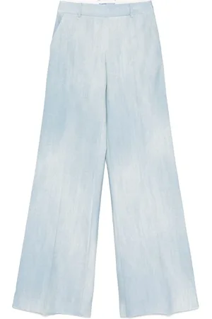 ERMANNO SCERVINO Spodnie, Kobieta, Niebieski, M, Denim, Szerokie spodnie