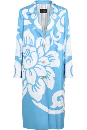 Etro Płaszcze, Kobieta, Wielobarwność, S, Jedwabny Elegancki Płaszcz