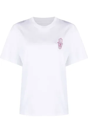 Stand Studio Koszulki, Kobieta, Biały, L, Bawełna, Casualowy biały T-shirt z krótkim rękawem