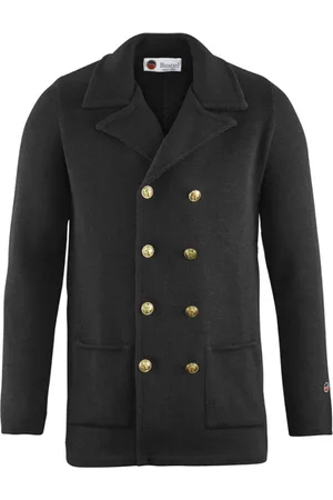 BUSNEL Płaszcze, Mężczyzna, Czarny, M, Wełna, Tom Jacket