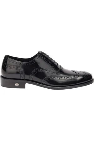 Roberto Cavalli Buty, Mężczyzna, Czarny, 45 EU, Metaliczne mokasyny derby Brogue