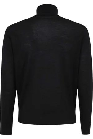 Dsquared2 Swetry, Mężczyzna, Czarny, L, Wełna, Stylowy sweter wkładany przez głowę