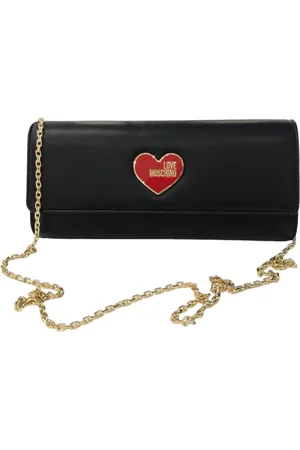 Moschino Torebki, Kobieta, Czarny, ONE SIZE, Torebka Crossbody z Zapięciem na Łańcuszek
