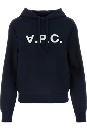 A.P.C. Bluzy, Kobieta, Niebieski, XS, Bawełna, Granatowa bawełniana bluza z kapturem