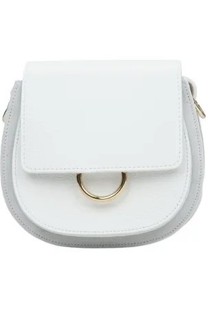 Estro Torebki, Kobieta, Biały, ONE SIZE, Skóra, Mała torebka crossbody w kolorze złamanej bieli