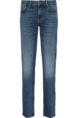 Emporio Armani Jeansy, Mężczyzna, Niebieski, W34, Denim, Dżinsy Slim Fit w kolorze niebieskim Ss 25