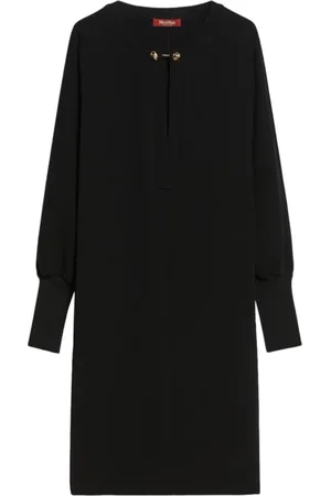 Max Mara Sukienki, Kobieta, Czarny, S, Elegancka sukienka midi