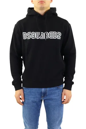 Dsquared2 Bluzy, Mężczyzna, Czarny, L, Bawełna, Hoodie