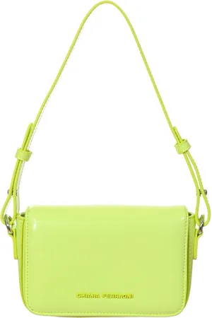 Chiara Ferragni Torebki, Kobieta, Zielony, ONE SIZE, Skóra, Zielona Torba na Ramię