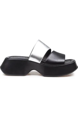 vic matiè Buty, Kobieta, Czarny, 36 EU, Sandał Yoko w Czarnym i Srebrnym