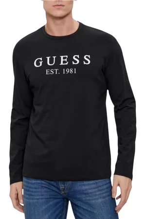 Guess Koszulki, Mężczyzna, Czarny, M, Bawełna, Logo T-Shirt