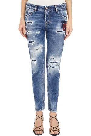 Dsquared2 Jeansy, Kobieta, Niebieski, S, Bawełna, Dżinsy Cool Girl Slim-Fit