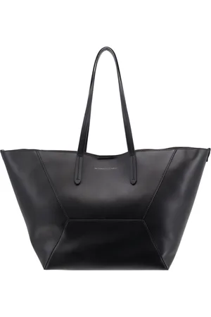 Brunello Cucinelli Torebki, Kobieta, Czarny, ONE SIZE, Skóra, Monili Shopping Bag