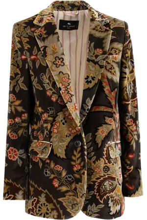 Etro Kurtki, Kobieta, Wielobarwność, L, Bawełna, Kwiatowa kurtka bawełniana w paisley