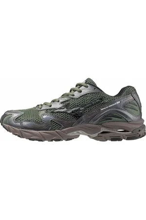 Mizuno Buty, Mężczyzna, Zielony, 39 1/2 EU, Len, Zielone Sneakersy Wiązane Okrągły Nosek