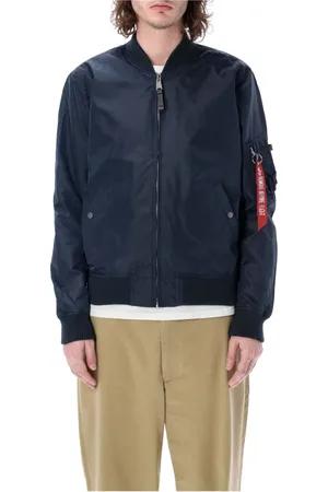 Alpha Industries Kurtki, Mężczyzna, Niebieski, L, Nylon, Outdoor