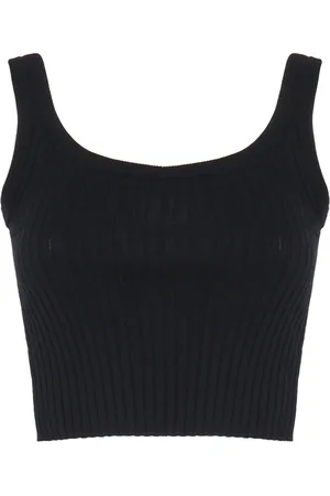 Sportmax Koszulki, Kobieta, Czarny, S, Poliester, Papilla Sleeveless Top