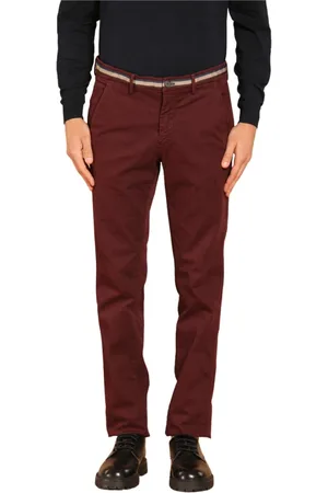 Masons Spodnie, Mężczyzna, Czerwony, 3XL, Zimowe spodnie Chino Slim Fit