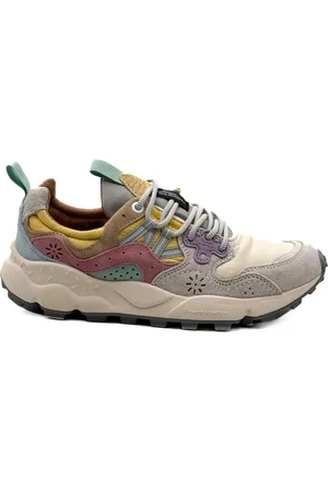 Flower Mountain Buty, Kobieta, Wielobarwność, 40 EU, Nylon, Kolekcja Kremowych Sneakersów Ss 24-25