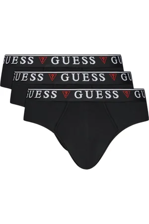 Guess Bielizna, Mężczyzna, Czarny, L, Bawełna, Bawełniane majtki typu slip z dodatkiem stretchu, 3-pak