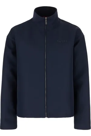 Gucci Bluzy, Mężczyzna, Niebieski, L, Wełna, Bluza rozpinana