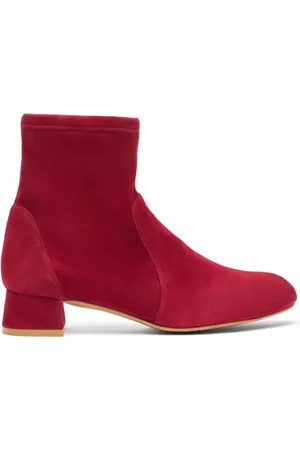 Stuart Weitzman Buty, Kobieta, Czerwony, 36 1/2 EU, Zamsz, Botki typu skarpeta Grace
