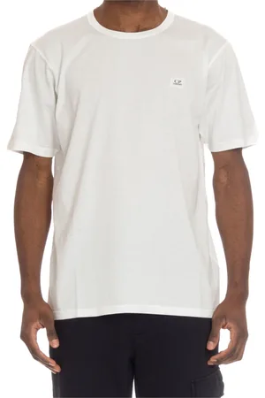C.P. Company Koszulki, Mężczyzna, Biały, L, Bawełna, Bawełniana Koszulka T-Shirt