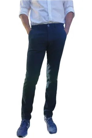 Masons Spodnie, Mężczyzna, Niebieski, 3XL, Bawełna, Slim Fit Spodnie Chino Sztruksowe