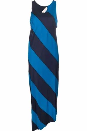 Marni Sukienki, Kobieta, Niebieski, M, Sukienka Maxi w Paski
