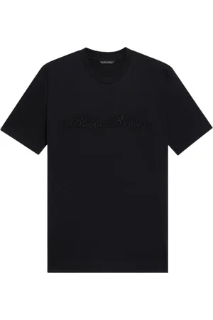 Brooks Brothers Koszulki, Mężczyzna, Czarny, XL, Bawełna, Bawełniany T-shirt z Logo
