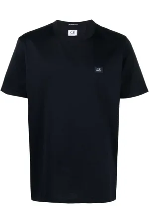 C.P. Company Koszulki, Mężczyzna, Czarny, S, Bawełna, Bawełniany T-shirt Mercerized