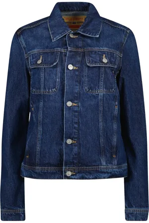 Diesel Kurtki, Kobieta, Niebieski, S, Bawełna, Kurtka jeansowa De-Bonny