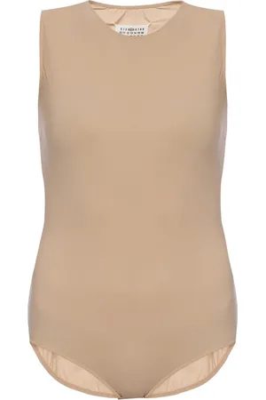 Maison Margiela Koszulki, Kobieta, Beżowy, XS, Body bez rękawów