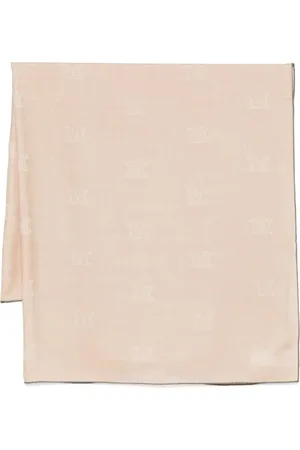 Max Mara Akcesoria, Kobieta, Beżowy, ONE SIZE, Elegancki jedwabny szal