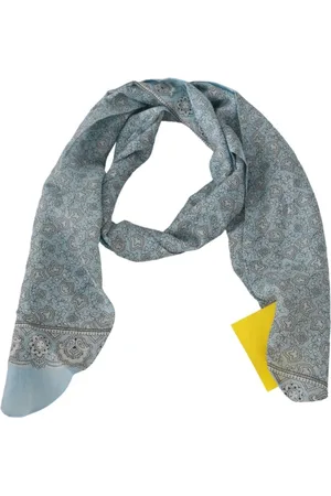 ERMANNO SCERVINO Akcesoria, Kobieta, Niebieski, ONE SIZE, Jedwabna Apaszka Bandana