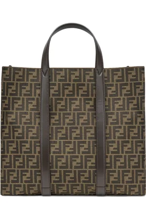 Fendi Torebki, Mężczyzna, brązowy, ONE SIZE, Skóra, Torba skórzana FF Motif