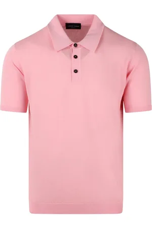 Roberto Collina Koszulki, Mężczyzna, Różowy, S, Klasyczny Polo z Bawełny