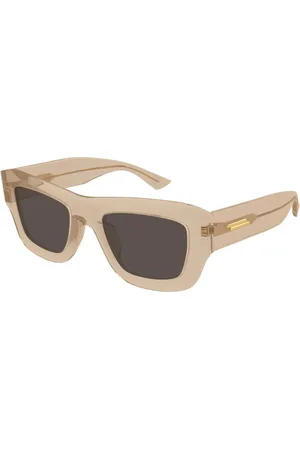 Bottega Veneta Akcesoria, unisex, Beżowy, ONE SIZE, Okulary przeciwsłoneczne Oversize Square